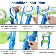2 in 1 Training Foldable Ladder Potty Toilet Seat for Kids -----