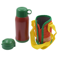 Premium Stainless Steel Insulated Sipper Bottle Print Water FlaskCartoon Vacuum Hot Cold For Kids / Travelling Water Bottle for Kids with Pop up Straw, Double Wall Thermos with Straw & Bottle Zippe Cover For office/Gym/School (550 ML)