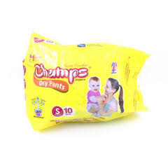 0975 Small Champs Dry Pants Style Diaper - Small (10 pcs) Best for Travel Absorption, Champs Baby Diapers, Champs Soft and Dry Baby Diaper Pants (S,10 Pcs )