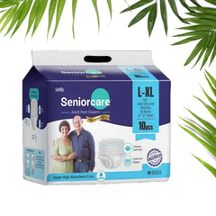 Large - Extra Large Senior care Adult Pull Up Diaper Pants (Waist Size (90-140 Cm | 35 -55 Inch) Adult Diapers ( Large - Extra Large L-XL10Pc)