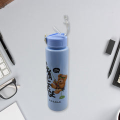 Plastic Water Bottle 3pc Set,3 Different Size Bottle High Quality Water Bottle Plastic Water Bottle BPA-Free & Leak-Proof! Cartoon Printed Design for Kids' School, For Fridge, Office, Sports, School, Gym, Yoga (3 Pc Set)