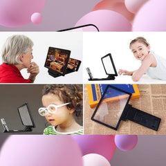 3D Phone Screen Magnifier Video Screen Amplifier Expander Holder Bracket for Mobile Phone Screen Zoom Display (1 Pc)