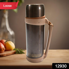 Stainless Steel Insulation Thermos, Double-Wall Vacuum Insulated Water Bottle For Travel, Outdoor Fitness Portable Travel Pot, Camping Coffee, Portable Car, Travel Keep Hot & Cold Large Capacity (1200 ML)