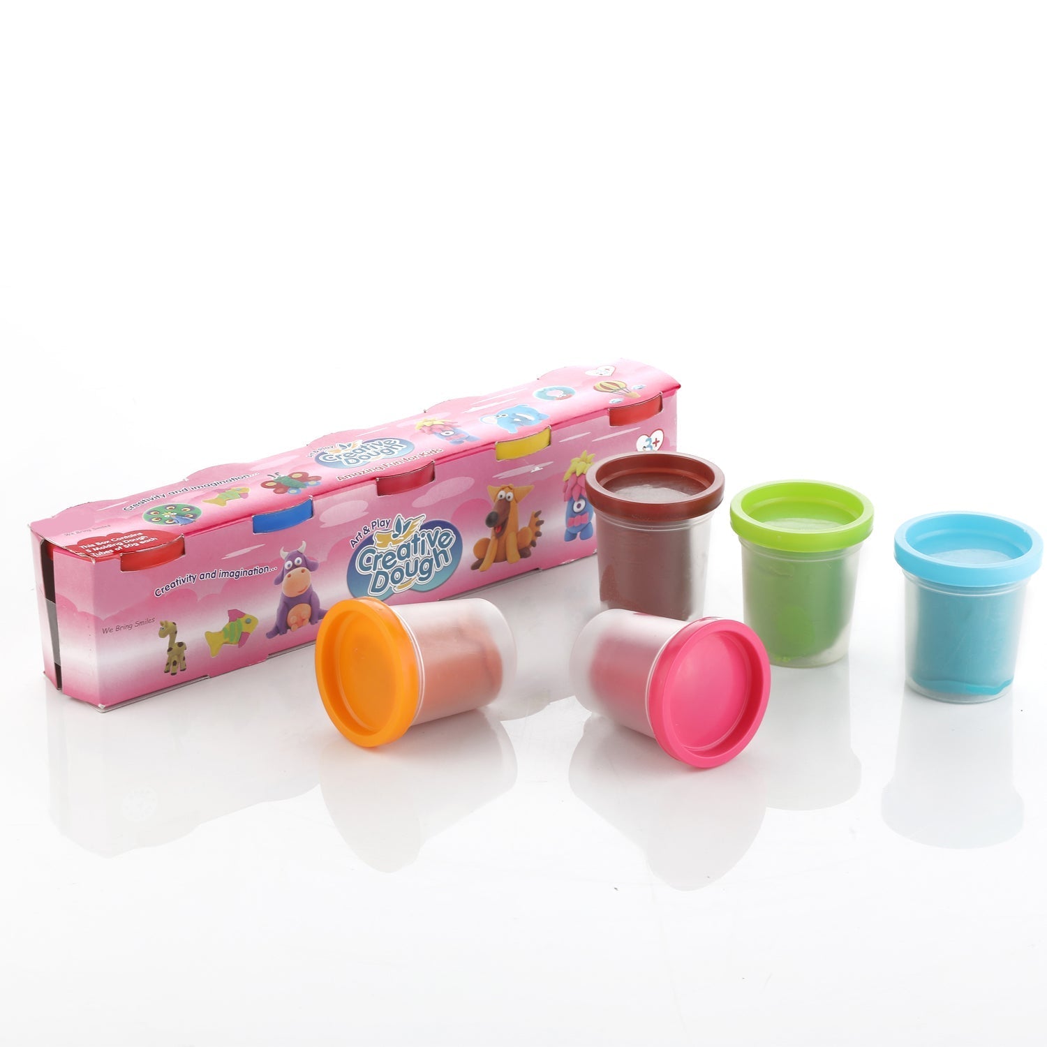 1916 Non-Toxic Creative 100 Dough Clay 5 Different Colors, (Pack of 5 Pcs) 